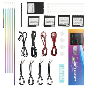 Toptan araba Led iç ortam ışığı dinamik ışık ve gölge atmosfer lamba renk değiştiren LED trim evrensel modelleri - Product Image 1