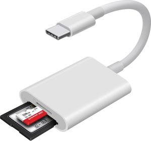 工厂批发2合1 USB C sd卡读卡器sd卡适配器，带双插槽，适用于iPhone 15 16 Pro iPad Mac MacBook笔记本电脑 - Product Image 1