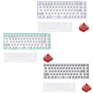 Hot Dual-mode Wireless Customized Hot Swap <strong>Custom</strong> <strong>Keyboard</strong> Kit DIY Keycap Gaming <strong>Keyboard</strong> with Red Shaft - Product Image 1
