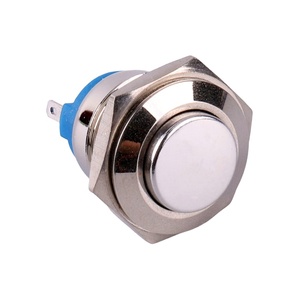 WELFNOBL 16mm Metal Push Button Switch 2 Pins No Light Momentary Waterproof Switch Self-latching Power Button Push Button - Product Image 1