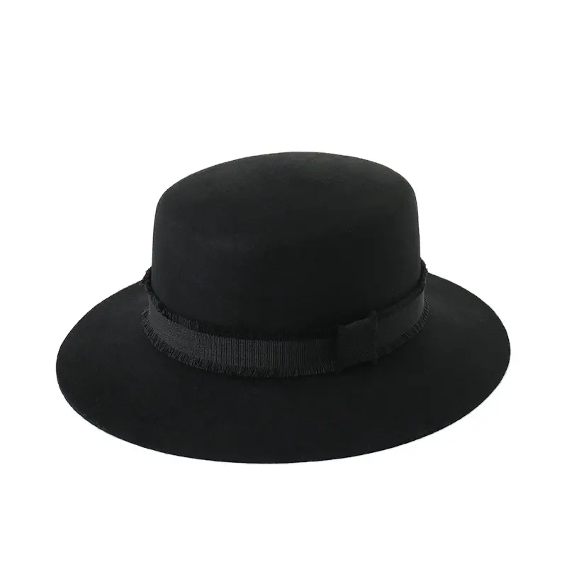 2020 di trasporto di Lusso Shinehats Vintage Produttore del Commercio All'ingrosso Su Ordinazione di Lana A Tesa Larga Delle Donne Cappelli di Feltro Fedora