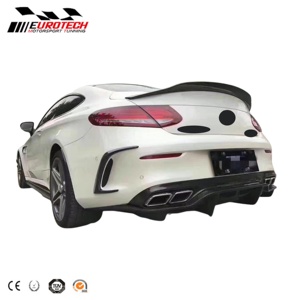 High Quality <strong>C</strong>-class C205 Coupe PSM Style Diffuser <strong>Trunk</strong> Spoiler Upgrade Kit for C63 W205 Car - Product Image 3