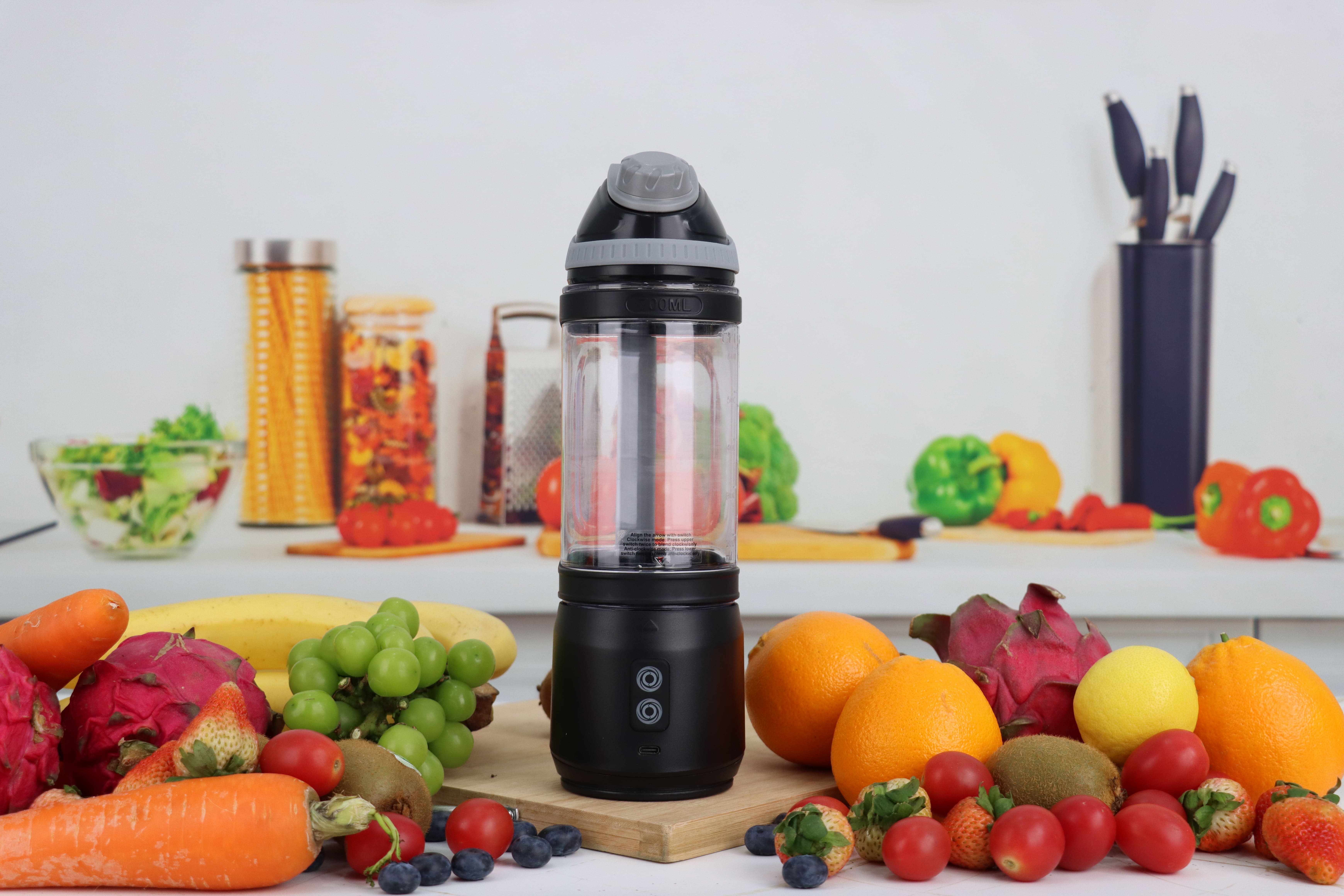 Black+grey portable blender