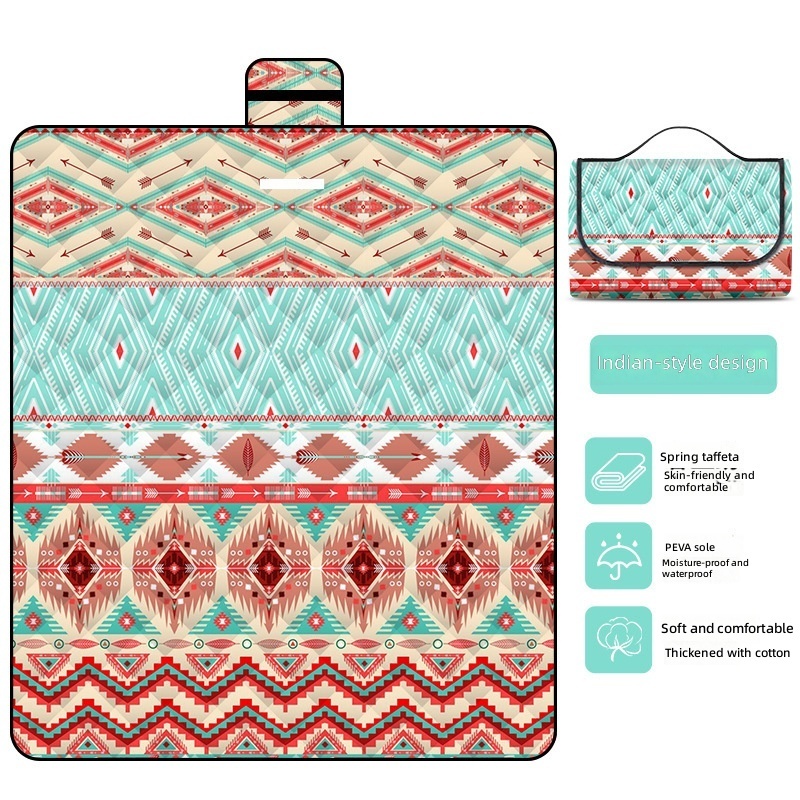 Indian ethnic style ultrasonic picnic mat