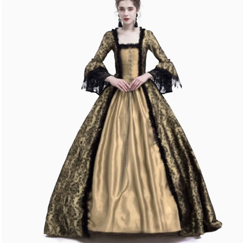 gold European Size without bustle