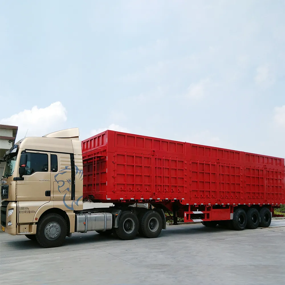 3 Axles 40 Tons Side Tipper Trailer Heavy Duty Dumper Cargo Semi Trailer For Sale Zambia