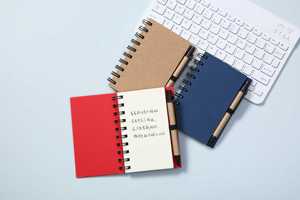 Benutzer definierte Günstige Bulk Blank Kraft Notizbuch Notizbuch Mit Stift Und Haft notiz - Product Image 5