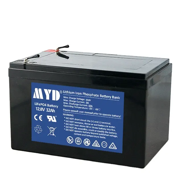 Custom Oplaadbare Lithium Ion Batterij 12.8V 12V 7ah 9ah12ah 24ah 50ah Lifepo4 Noodverlichting Batterij