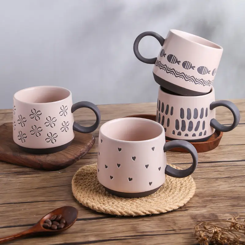 Tazas de cerámica, taza de café, desayuno, cereales, Taza de cerámica bonita, leche, hogar, gran capacidad, taza de avena, vasos, decoración del hogar