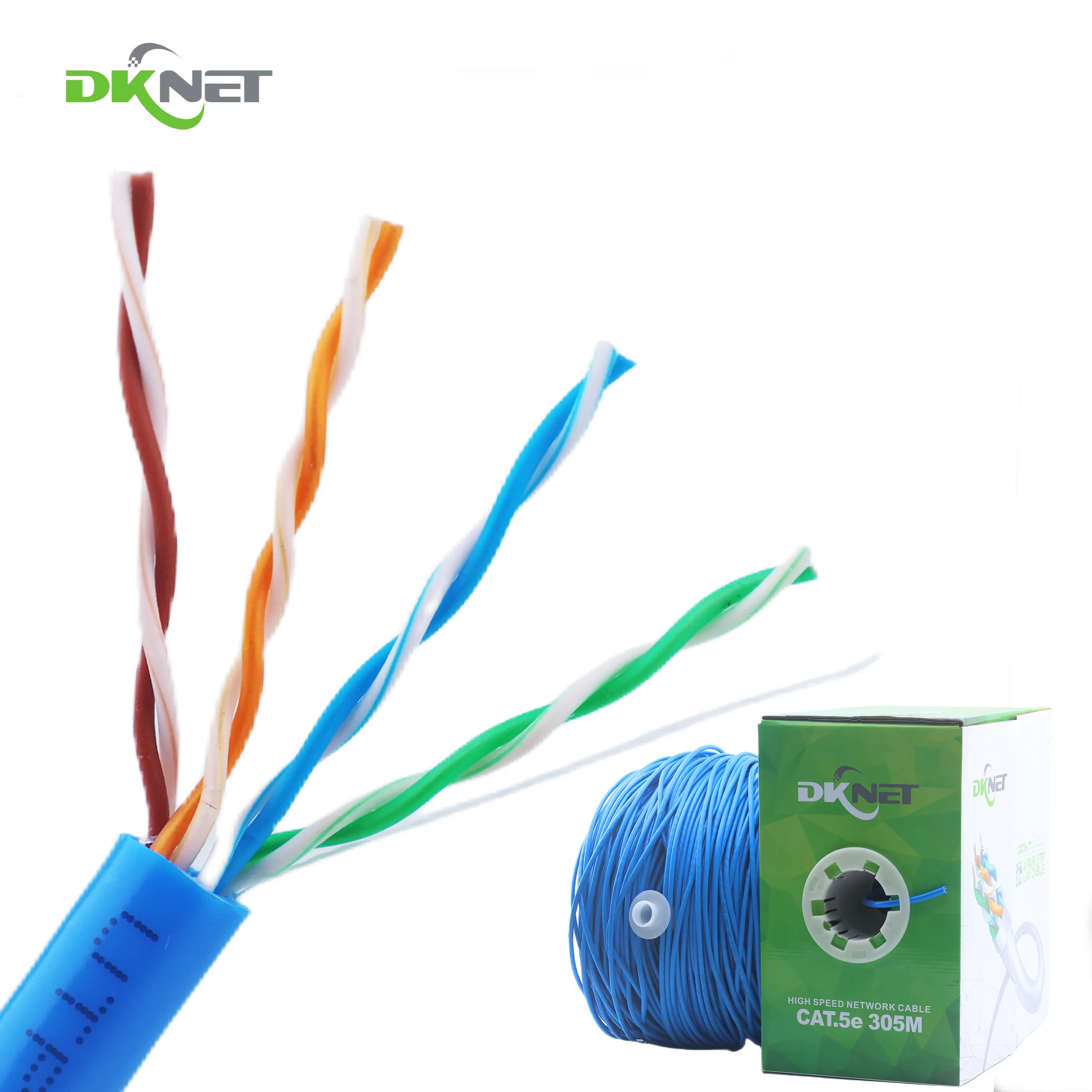 Chinese Manufacturer DKNET Dake Cat 5E Twisted Pair Wires Cat5e UTP Indoor Cable