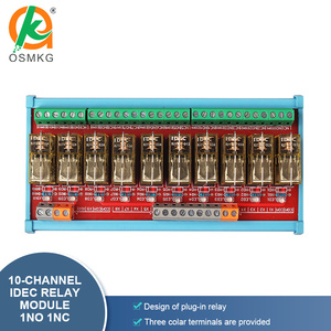 Oshangming 10チャンネル入力10リレー出力ボード12V/24Vリレーモジュール12A電磁リレーPLC出力アンプボード - Product Image 3