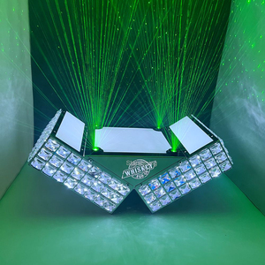 ダイヤモンドクリスタルアクリルワインボトルプレゼンターグローリファイヤーLEDグローイングベースディスプレイスタンドナイトクラブ用