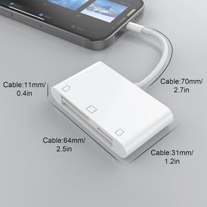 3合1读卡器数码相机适配器CF sd卡读卡器适用于iPad iPhone存储卡读卡器适用于SD/TF/cf卡 - Product Image 3