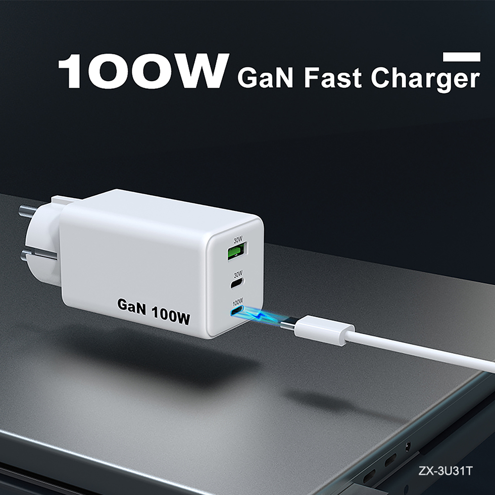 GaN 100W à 3 ports pour ordinateur de bureau