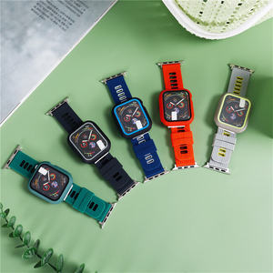 2 in1新しいデザインのデュアルカラーメタル接続スポーツウォッチバンドとApple WatchTodosシリーズ用プロテクター - Product Image 5