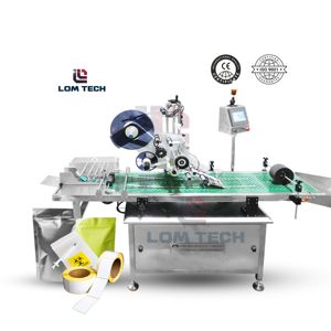 LOM Automatic <strong>Computer</strong> Connect Real Time Logo QR Code Sticker Labeler Flat Box Card Doypack Bag Surface Labeling Machine - Product Image 2
