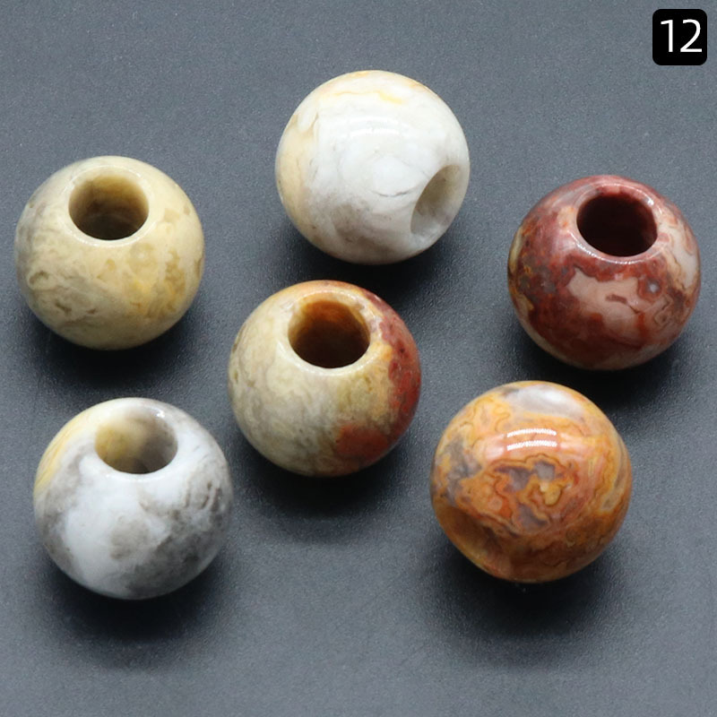 Foro da 20 mm, agata pazza da 8 mm (singola)