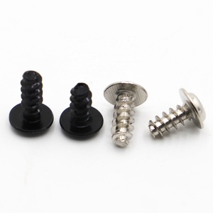 M1.4 M1.7 M2 M2.3 M2.6 M3 M4 Phillips vida PWB yuvarlak kafa yıkayıcı ile düz kuyruk kendini kendinden dokunarak vida siyah/nikel kaplama - Product Image 4