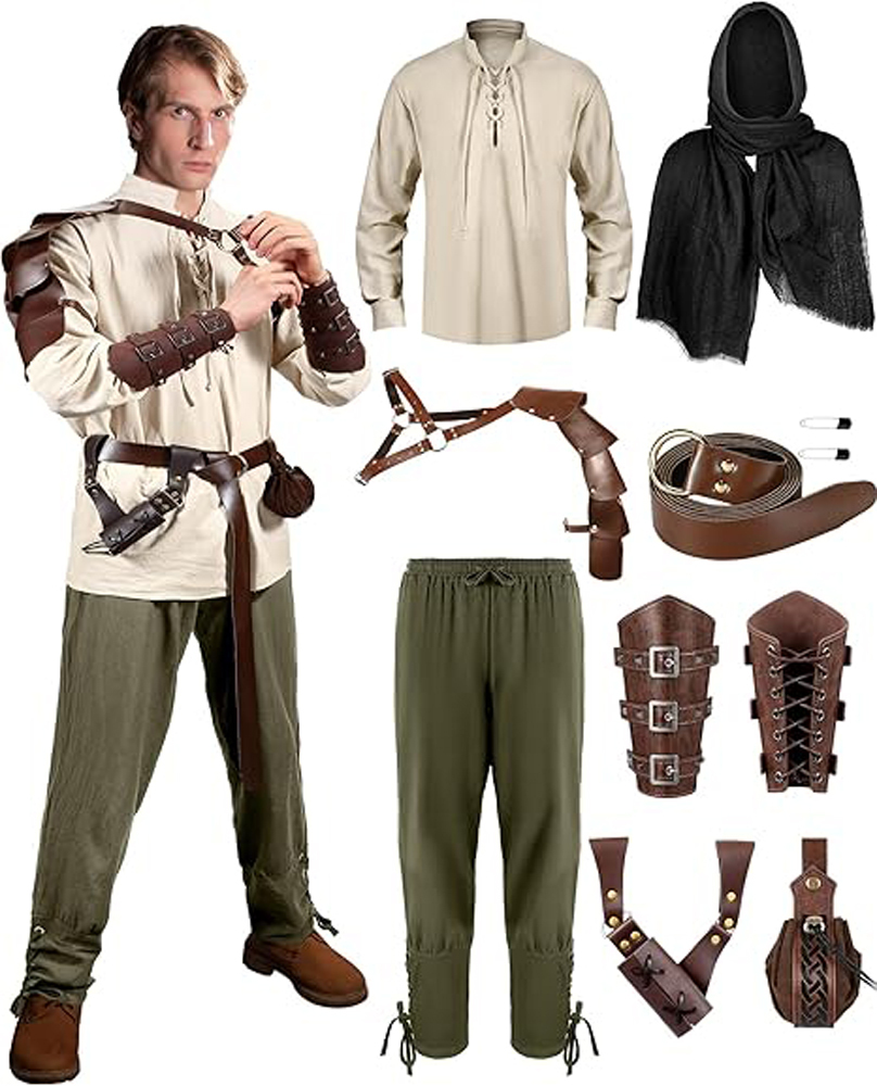 Marrón (con pantalones verde militar) 1 juego