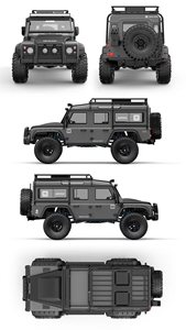 Brushless MJX H8H 1/8 Scale ALLLOCK Defenderรถปีนเขา 4WD <span class=keywords><strong>RC</strong></span>รถยนต์รถบรรทุกแผนที่Rock Crawlerรีโมทคอนโทรลของเล่น - Product Image 4