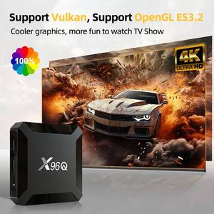 不同的BT ATV X96q安卓电视盒Allwinner H313 2GB 16GB智能4k高清X96Q媒体播放器互联网机顶盒美国欧盟英国插头