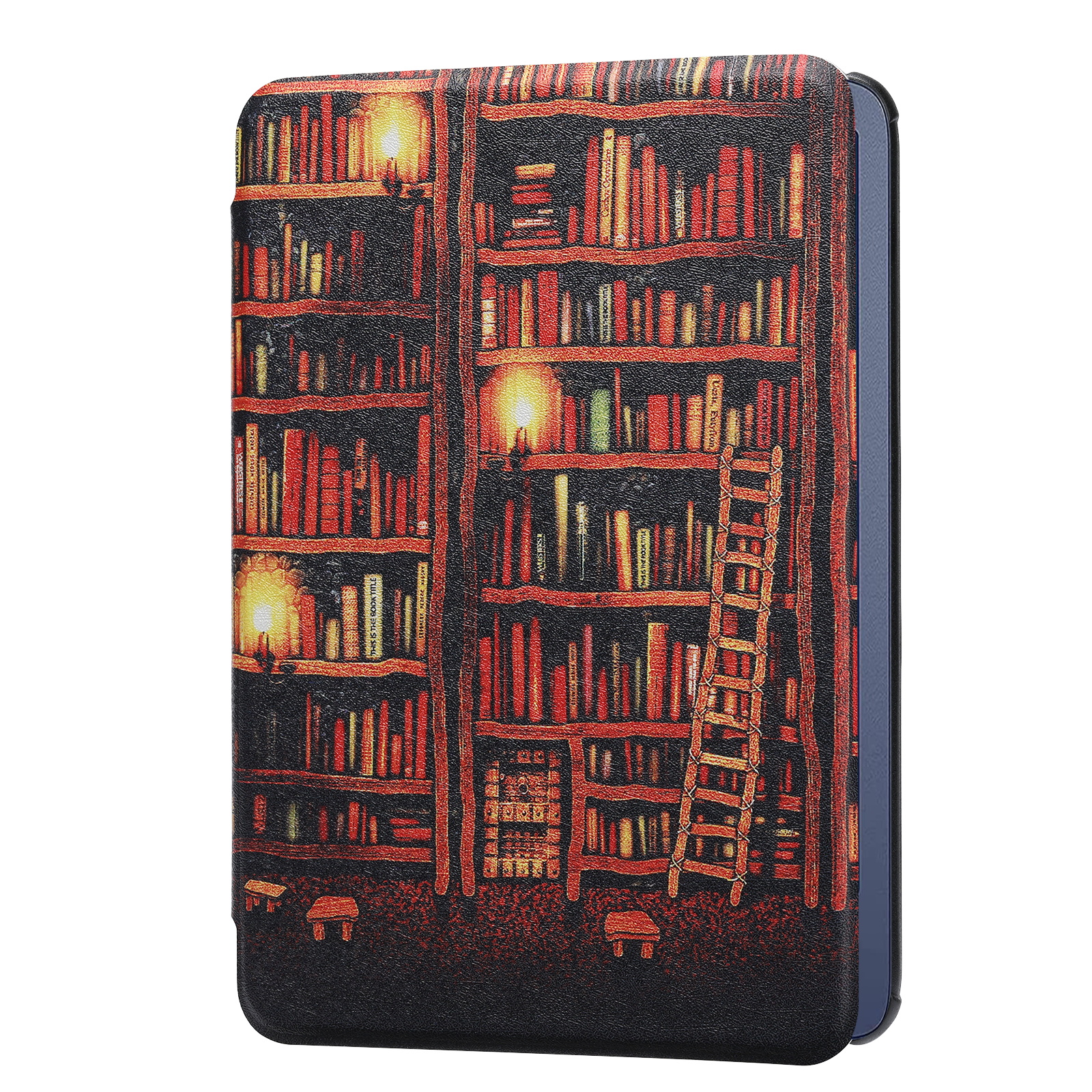 Golden bookshelf