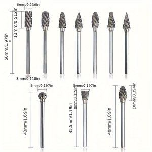 10pcs碳化钨去毛刺研磨钻头套装双切割，带锡涂层，与旋转工具兼容，OEM可定制 - Product Image 2