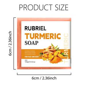 Natural Turmeric <strong>Soap</strong> Deep Cleansing Shrink Pores Facial <strong>Soap</strong> Refreshing Bath <strong>Soap</strong> Acne-removing for All Skin Type - Product Image 6
