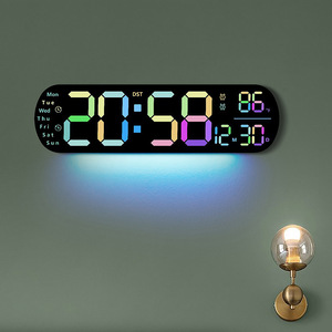 Großhandel Große LED Helligkeit Einstellbarer Timer mit großem Display Digitale Wanduhr Wecker LED-Uhr - Product Image 4