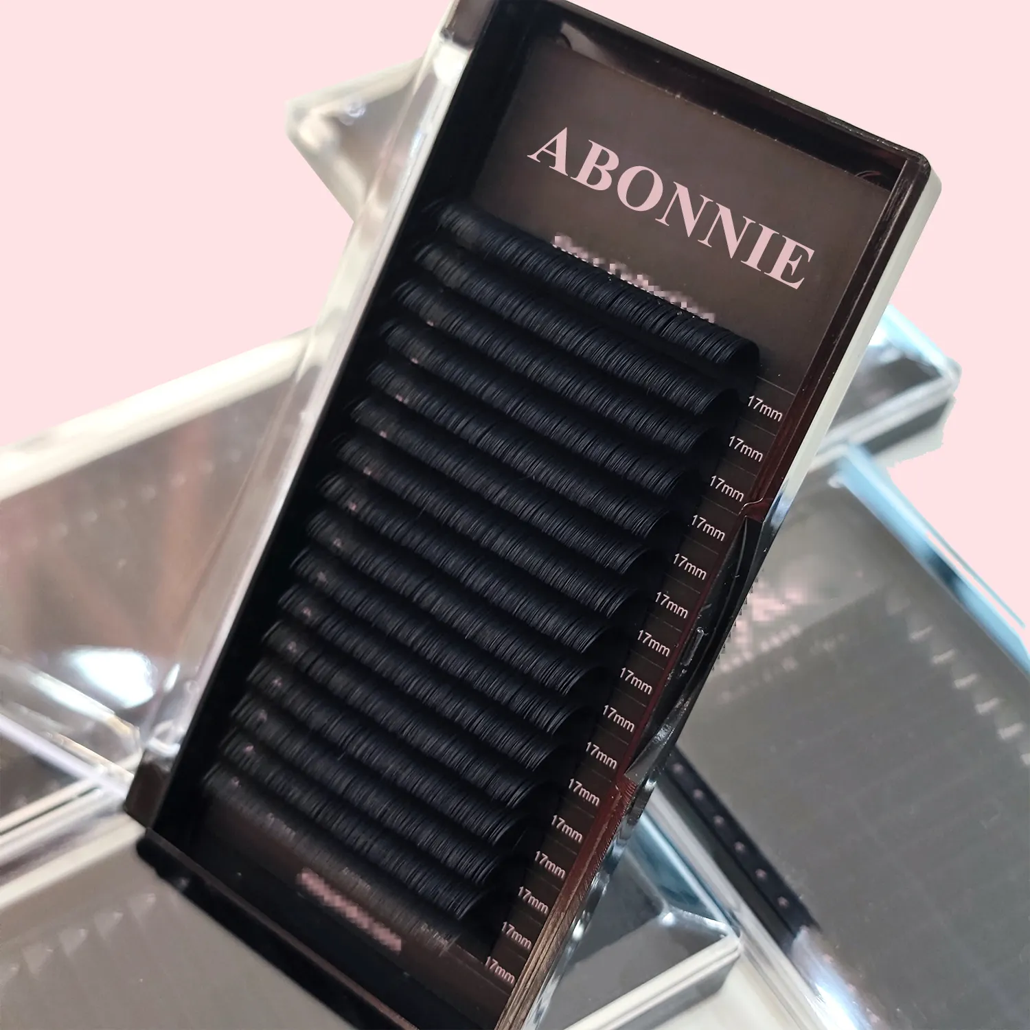 Abonnie Premium Kasjmier Lash Trays Donker Mat Zwart Fluwelen Lash Extensions Leveranciers Volume Zijde Individuele Wimper Extensie