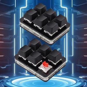Mini teclado de 6 teclas de 2,4 Ghz, teclado personalizado Bluetooth, modo USB inalámbrico, teclado de Hardware recargable, acceso directo dual programable