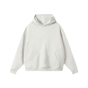 380 Grams Heavy Weight No <strong>String</strong> Hooded Pullover Hoodie <strong>Custom</strong> Printed Men French Terry Loose Oversized Hoodies - Product Image 2
