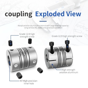 CHBG Zero Backlash High Torque Flexible Parallel Beam Shaft <strong>Coupling</strong> Aluminum Encoder <strong>Coupling</strong> 3d Printer <strong>Coupling</strong> <strong>4mm</strong>~6mm Disc - Product Image 4