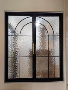 Modern French Style Curved Glass Aluminum Fixed <strong>Windows</strong> Seamless Curved Design <strong>Built</strong>-in Decorative Strips - Product Image 2