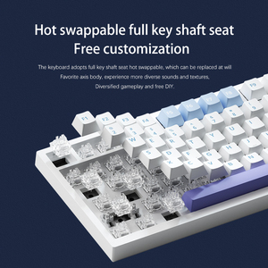 Teclado mecánico PCTENK XK58B Plus, tres modos, teclas completas, estructura de juntas personalizada intercambiable en caliente, dedicada a los juegos de deportes electrónicos