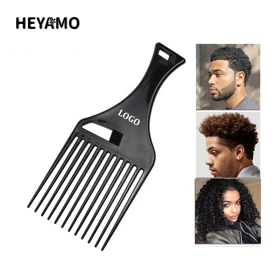 Peines HEYAMO Parágrafo Cabello Curler Berber Loja Personalizada Marley Cabelo Combs Para Salão de Beleza Do Cabelo Dread Lock Twist Afro Crespo Encaracolado pente