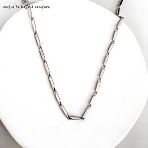 Fashion Stainless Steel De Acero Inoxidable Hiphop Waterproof <strong>Chain</strong> Necklace Geometric Rhombus Charm Pendant <strong>Chain</strong> for Women Men - Product Image 4