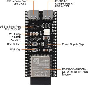 ESP32-S3-WROOM scheda di sviluppo (compatibile con Arduino IDE) wi-fi + BLE modulo MCU integra completa ESP32-S3 ESP32 S3 - Product Image 3