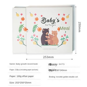 B5 Leather Cover Infant Daily Growth Record <strong>Book</strong> Children's Journal Notebook for Baby's Memorial <strong>Book</strong> - Product Image 6