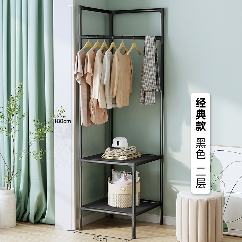 Corner shelf - 2-tier classic black