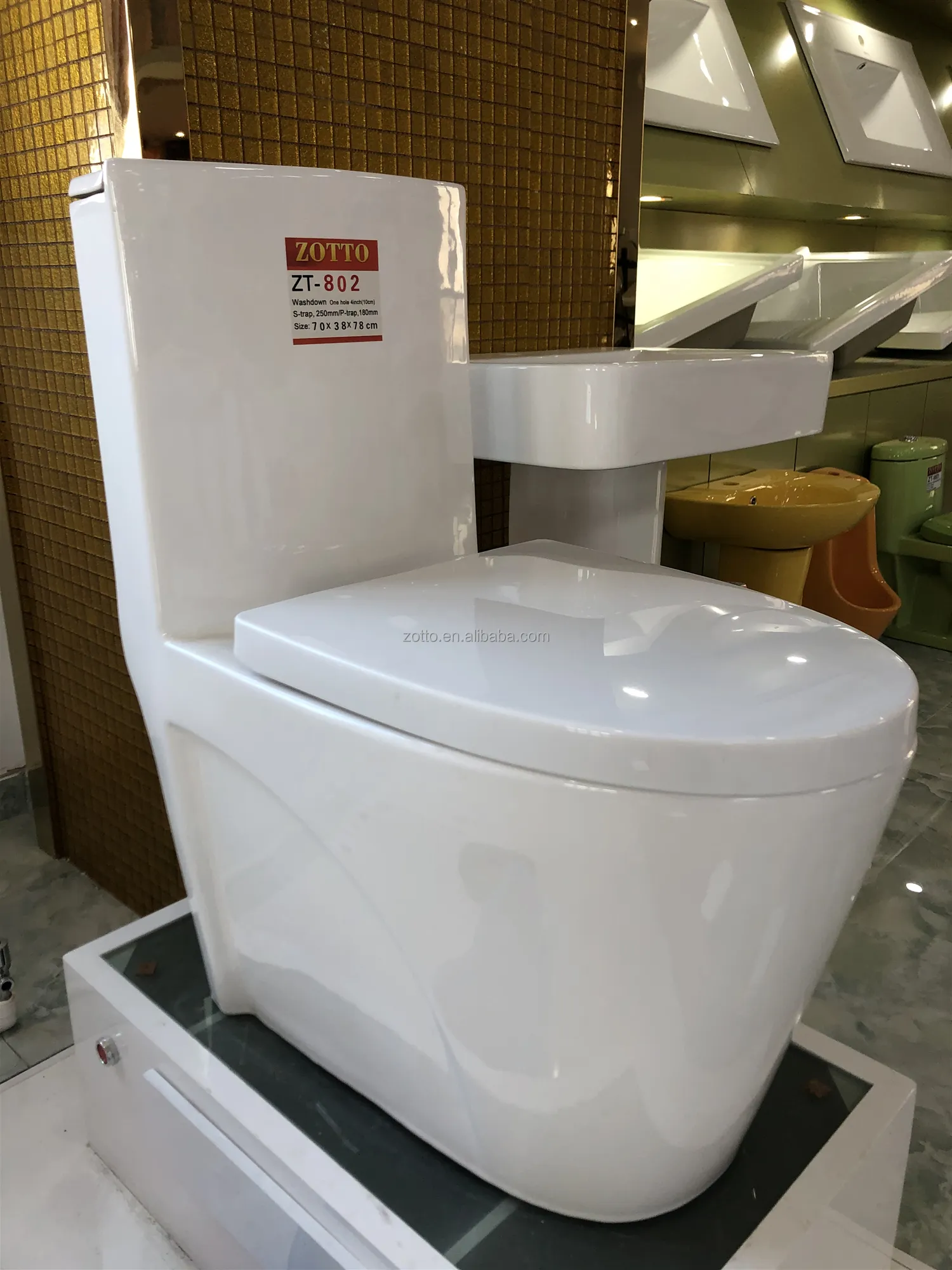 Badkamer Wc Set Keramische Toiletpot Wastafel Met Voetstuk Compleet Sifonisch Tweedelig Toilet Voor Hotelbadkamer