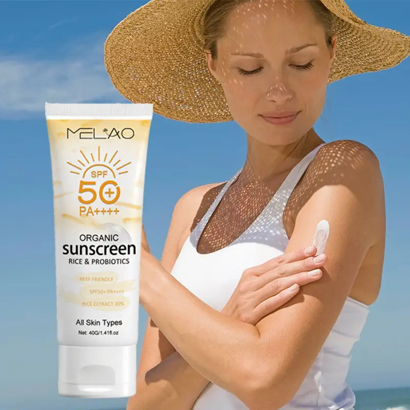 Reef Friendly Lotion solaire pour le visage Crème solaire pour peau sensible Probiotiques Crème solaire au riz