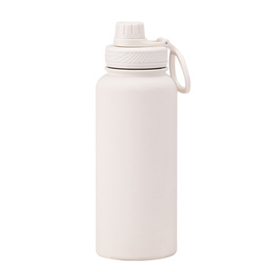 Portable 1L Stainless Steel <strong>Bottle</strong> Double Wall Insulated Vacuum Flask Matte Rubber Powder Coated Metal Water <strong>Bottle</strong> for Sports