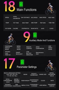 Ordenador de bicicleta con velocímetro de retroiluminación de pantalla de gran tamaño inalámbrico con modo de menú oculto - Product Image 5