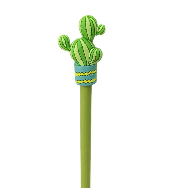 double side 3d cactus Shaped Soft Pvc Pen and Pencil Topper cheap price high quality