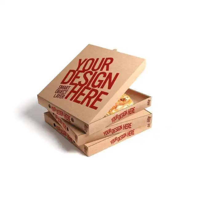 IZZA-caja de cartón biodegradable para pizza, embalaje de 10 12 13 14 pulgadas, precio barato