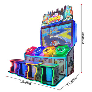 Fungpark เครื่องเกมอาเขตรถแข่งจำลอง4ผู้เล่นดีไซน์ใหม่เครื่องเกมหยอดเหรียญรับประกัน1ปีทำจากโลหะภาษาอังกฤษ - Product Image 5
