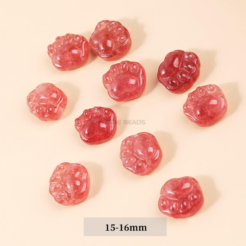 Natural Strawberry Quartz Cat Paw