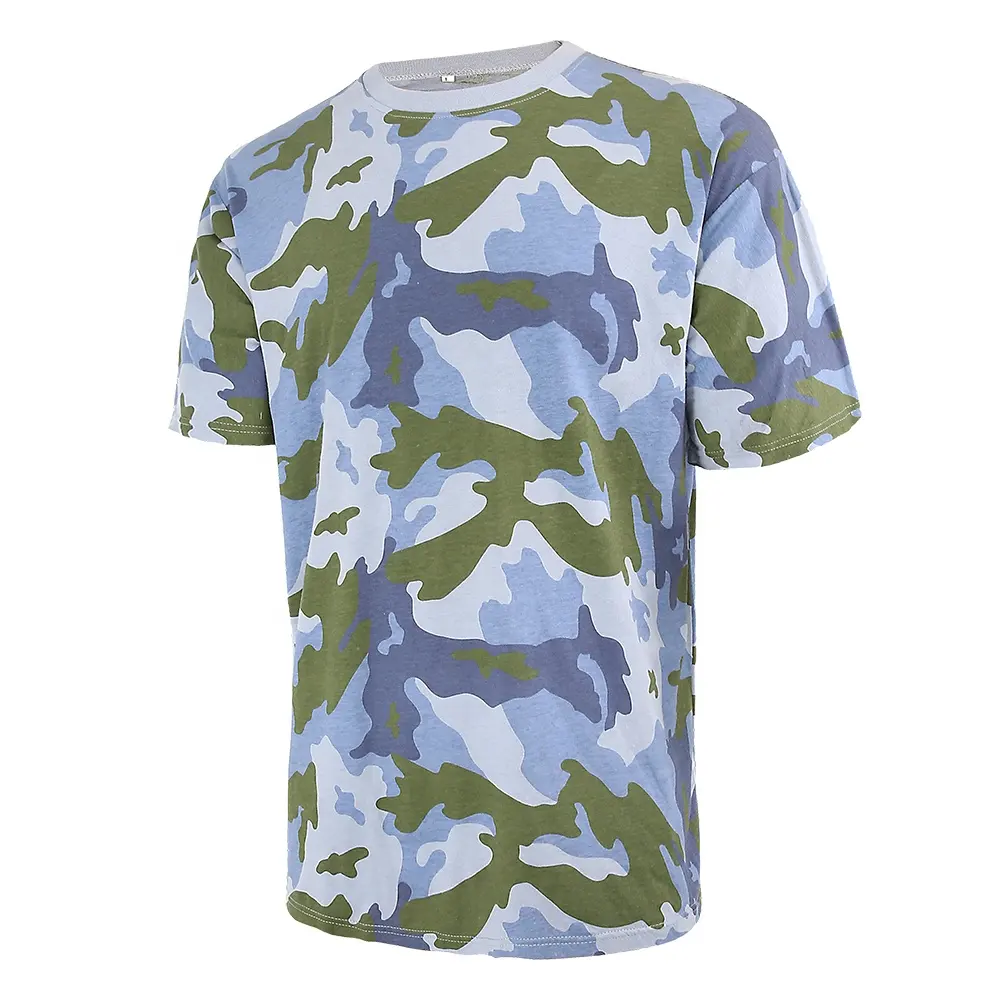KMS personalizza i produttori professionali Hip Hop Outdoor Quick Dry t-Shirt uomo Plus Size Camouflage Shirt