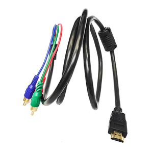 电缆转换器1080P <span class=keywords><strong>HDMI</strong></span>公电缆至AV 3RCA <span class=keywords><strong>3</strong></span> <span class=keywords><strong>RCA</strong></span>公音频视频转换器电缆适配器线